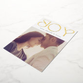 Modern GOLD JOY kerstfoto Folie Feestdagenkaart (Gedraaid)