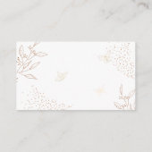 Modern Gold laat vlinderboeken voor Baby shower Informatiekaartje (Achterkant)
