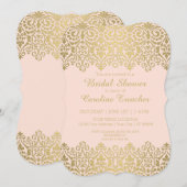 , modern Gold Lace Elegant Vrijgezellenfeest Kaart (Voorkant / Achterkant)