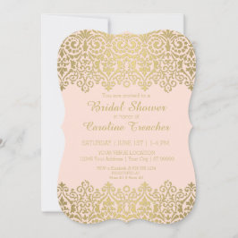, modern Gold Lace Elegant Vrijgezellenfeest Kaart