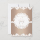 MODERN GOLD LACE ENGAGTY RSVP KAART (Achterkant)
