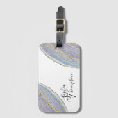 Modern Gold Lavender Geode Agate - Bagagelabel (Voorkant (verticaal))