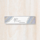 Modern Gold Lavender Geode Agate - Name Bord Deurbordje (Voorkant)