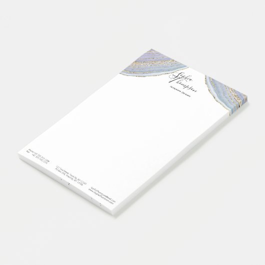 Modern Gold Lavender Geode Agate - Post-it® notes (Schuin)