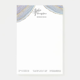 Modern Gold Lavender Geode Agate - Post-it® notes