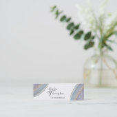 Modern Gold Lavender Geode Agate - Visitekaartje (Staand voorkant)