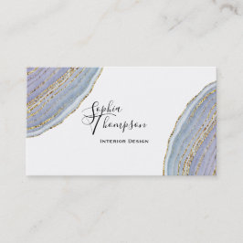 Modern Gold Lavender Geode Agate - Visitekaartje