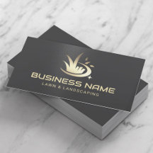 Modern Gold Lawn Care Logo Landschapsdienst