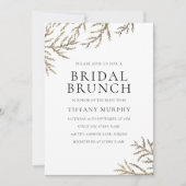 Modern Gold Leaf Elegant Bridal Brunch Uitnodiging (Voorkant)