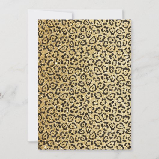 Modern Gold Leopard Print Class of 2022 Graduation Kaart (Achterkant)
