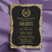Modern Gold Leopard Print Class of 2022 Graduation Kaart