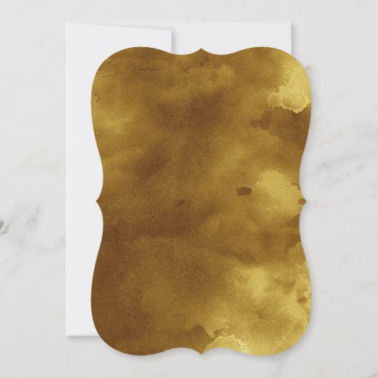 Modern Gold Lettering Foto 1st verjaardag Kaart (Achterkant)