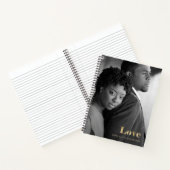 Modern Gold Lettering met uw foto | Liefde Notitieboek (Binnen)