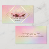 Modern Gold Lijst, Confetti Lotus Elegant Visitekaartje (Voorkant / Achterkant)