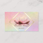 Modern Gold Lijst, Confetti Lotus Elegant Visitekaartje (Voorkant)
