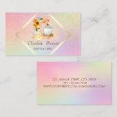 Modern Gold Lijst, Confetti mixer Visitekaartje (Voorkant / Achterkant)