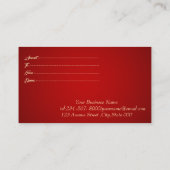 Modern Gold Lijst, Confetti Red Elegant Kortingskaartje (Achterkant)