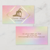 Modern Gold Lijst, Confetti, Yoga Girl Visitekaartje (Voorkant / Achterkant)