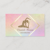 Modern Gold Lijst, Confetti, Yoga Girl Visitekaartje (Voorkant)