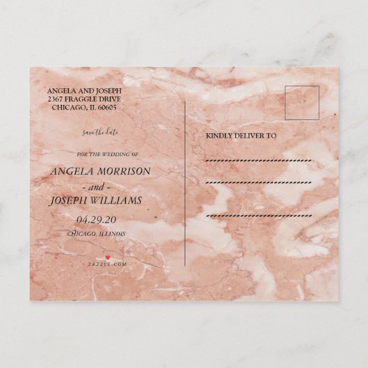 Modern Gold Lijst Ivory Green Floral Save the Date Aankondigingskaart (Achterkant)