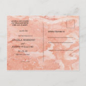 Modern Gold Lijst Ivory Green Floral Save the Date Aankondigingskaart (Achterkant)