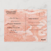 Modern Gold Lijst Ivory Green Floral Save the Date Briefkaart (Achterkant)