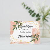 Modern Gold Lijst Ivory Green Floral Vrijgezellenf Briefkaart (Staand voorkant)