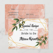 Modern Gold Lijst Ivory Green Floral Vrijgezellenf Briefkaart (Voorkant / Achterkant)