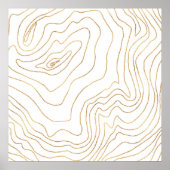 Modern Gold lines Minimalist Hand Drawn Design Poster (Voorkant)