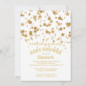 Modern Gold Little Star Baby shower Invitation Kaart (Voorkant)