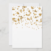 Modern Gold Little Star Baby shower Invitation Kaart (Achterkant)