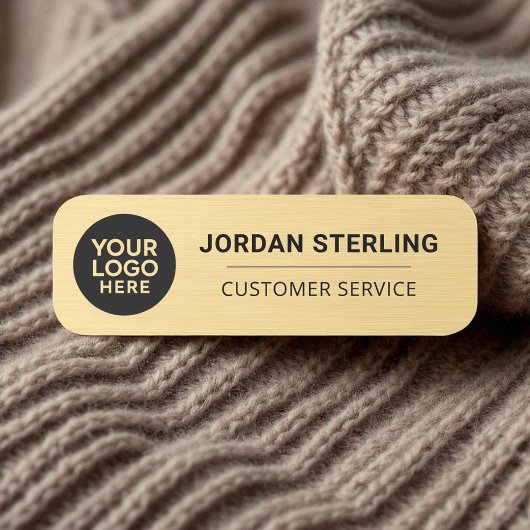 Modern Gold Logo Company Corporate Professional Naamplaatje