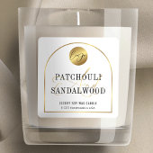 Modern Gold Logo Product Jar Soy Candles Label