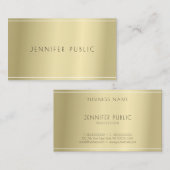 Modern Gold Look Eenvoudige professionele Sjabloon Visitekaartje (Voorkant / Achterkant)