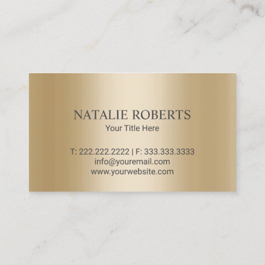 Modern Gold Lotus Logo Stylish Copper Salon Spa Visitekaartje (Achterkant)