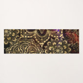 Modern Gold Mandala Pattern Custom Name Yogamat (Achterkant (horizontaal))