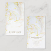 Modern Gold Marble Luxury Sjabloon Elegant Golden Visitekaartje (Voorkant / Achterkant)