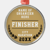 Modern Gold Medal Champion Sport Race Finish Medal Metalen Ornament (Voorkant)