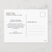 Modern Gold Merry Christmas Heart Script 5 Foto Feestdagenkaart (Achterkant)