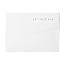 Modern Gold Merry Christmas Retouradres