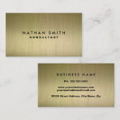 Modern Gold Metal Professional-Visitekaartje Visitekaartje (Voorkant / Achterkant)