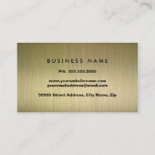 Modern Gold Metal Professional-Visitekaartje Visitekaartje (Achterkant)