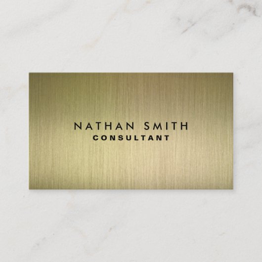 Modern Gold Metal Professional-Visitekaartje Visitekaartje (Voorkant)