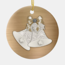 Modern Gold Metal White Bells Graphic