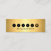 Modern Gold Metallic 6 Punch Loyalty Card (Voorkant)