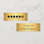 Modern Gold Metallic 6 Punch Loyalty Card (Voorkant / Achterkant)