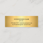 Modern Gold Metallic 6 Punch Loyalty Card (Achterkant)