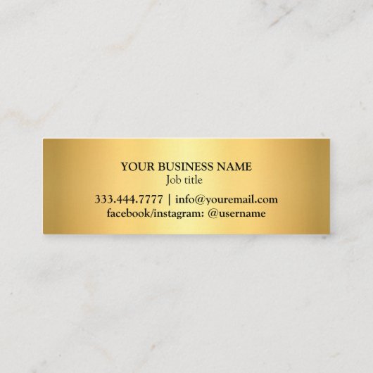 Modern Gold Metallic 6 Punch Loyalty Card (Achterkant)
