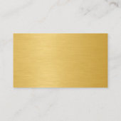 Modern Gold Metallic Consultant Luxury Monogram Visitekaartje (Achterkant)