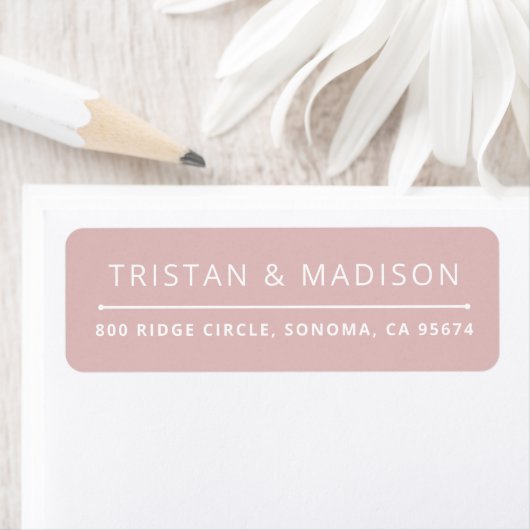 Modern Gold Minimal Dusty Pink Retouradres Etiket (Insitu)
